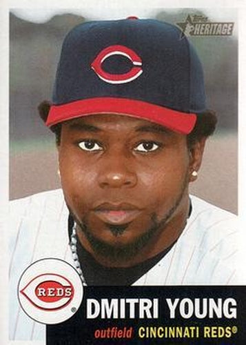 #141 Dmitri Young - Cincinnati Reds - 2002 Topps Heritage Baseball