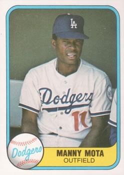 #141 Manny Mota - Los Angeles Dodgers - 1981 Fleer Baseball