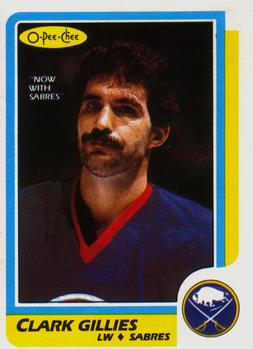 #141 Clark Gillies - Buffalo Sabres - 1986-87 O-Pee-Chee Hockey