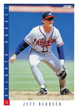 #142 Jeff Blauser - Atlanta Braves - 1993 Score Baseball