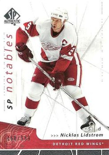 #142 Nicklas Lidstrom - Detroit Red Wings - 2006-07 SP Authentic Hockey