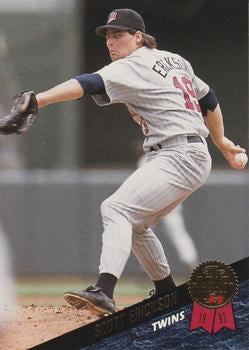#142 Scott Erickson - Minnesota Twins - 1993 Leaf Baseball
