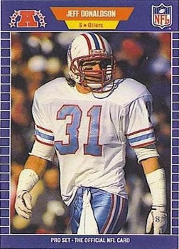 #142 Jeff Donaldson - Houston Oilers - 1989 Pro Set Football