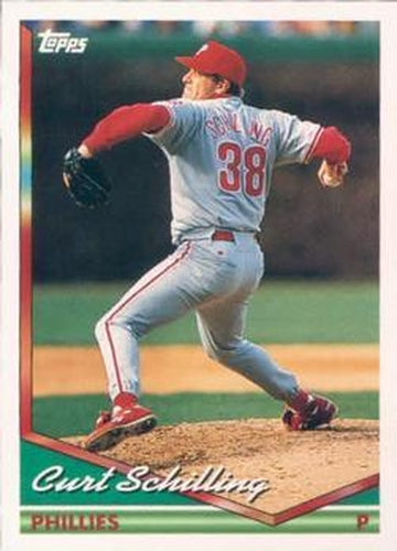 #142 Curt Schilling - Philadelphia Phillies - 1994 Topps Baseball