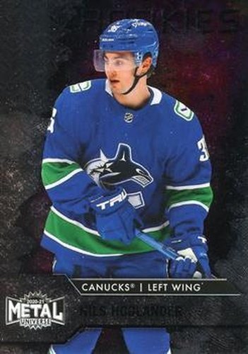 #142 Nils Hoglander - Vancouver Canucks - 2020-21 Skybox Metal Universe Hockey