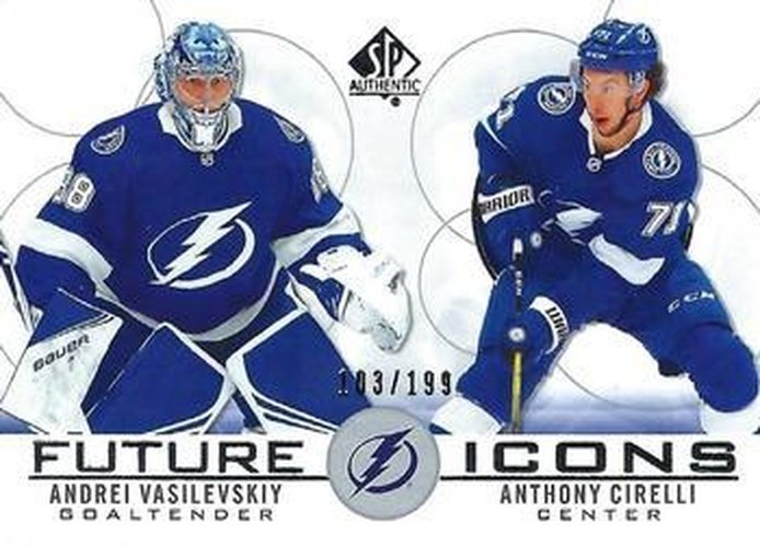#142 Andrei Vasilevskiy / Anthony Cirelli - Tampa Bay Lightning - 2020-21 SP Authentic Hockey