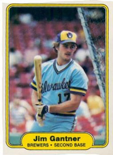 #142 Jim Gantner - Milwaukee Brewers - 1982 Fleer Baseball