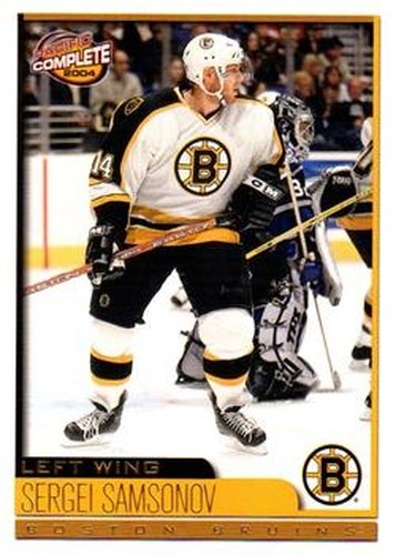 #142 Sergei Samsonov - Boston Bruins - 2003-04 Pacific Complete Hockey