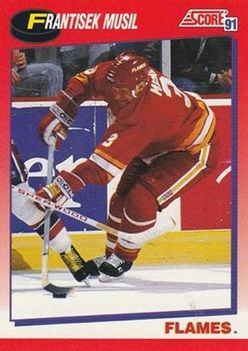 #142 Frantisek Musil - Calgary Flames - 1991-92 Score Canadian Bilingual Hockey