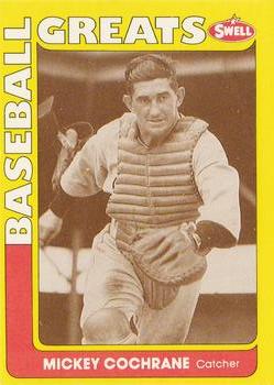 #142 Mickey Cochrane - Philadelphia Athletics - 1991 Swell Baseball Greats