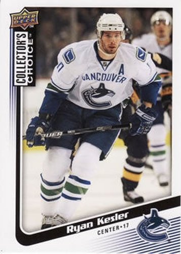 #142 Ryan Kesler - Vancouver Canucks - 2009-10 Collector's Choice Hockey