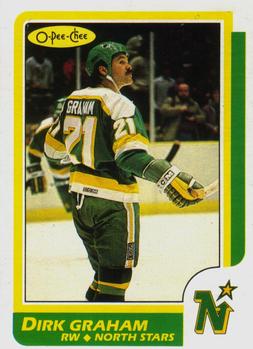 #143 Dirk Graham - Minnesota North Stars - 1986-87 O-Pee-Chee Hockey
