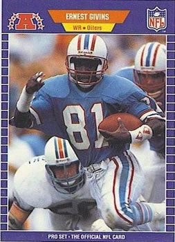 #143 Ernest Givins - Houston Oilers - 1989 Pro Set Football