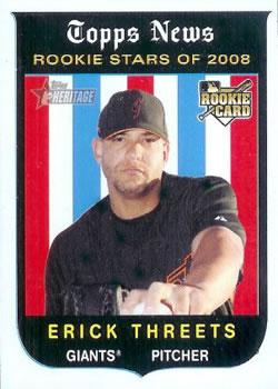 #143 Erick Threets - San Francisco Giants - 2008 Topps Heritage Baseball