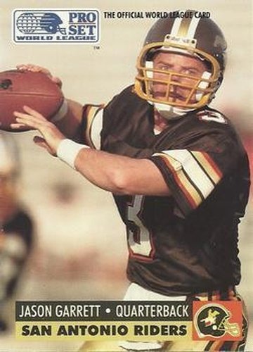 #143 Jason Garrett - San Antonio Riders - 1991 Pro Set WLAF Football