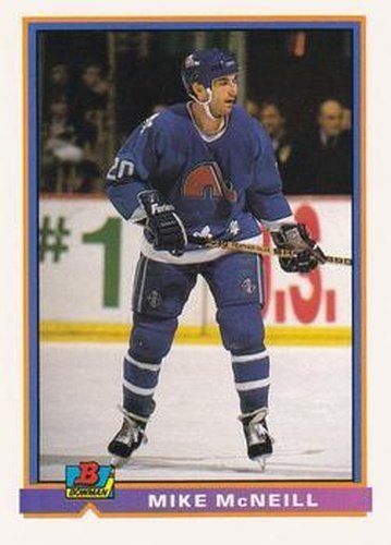 #143 Mike McNeill - Quebec Nordiques - 1991-92 Bowman Hockey