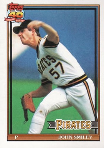 #143 John Smiley - Pittsburgh Pirates - 1991 Topps Baseball