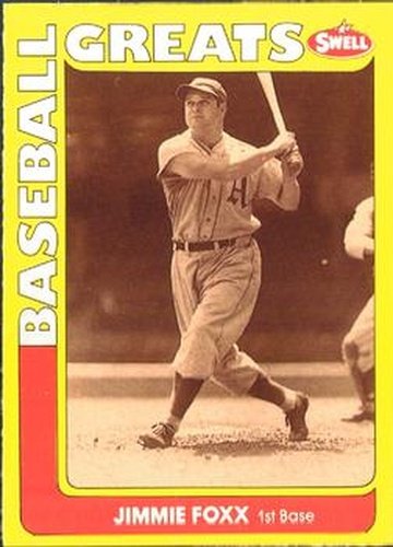 #143 Jimmie Foxx - Philadelphia Athletics - 1991 Swell Baseball Greats