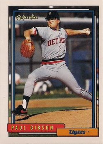 #143 Paul Gibson - Detroit Tigers - 1992 O-Pee-Chee Baseball