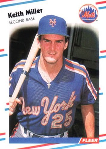 #144 Keith Miller - New York Mets - 1988 Fleer Baseball