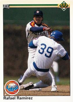 #144 Rafael Ramirez - Houston Astros - 1990 Upper Deck Baseball