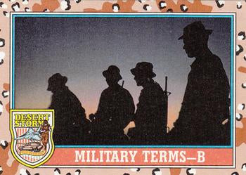 #144 Military Terms - B - 1991 Topps Desert Storm