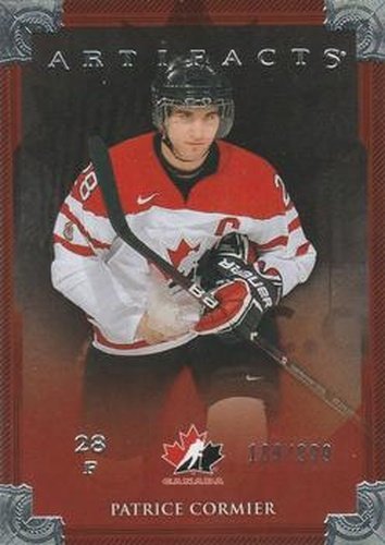 #144 Patrice Cormier - Canada - 2013-14 Upper Deck Artifacts Hockey