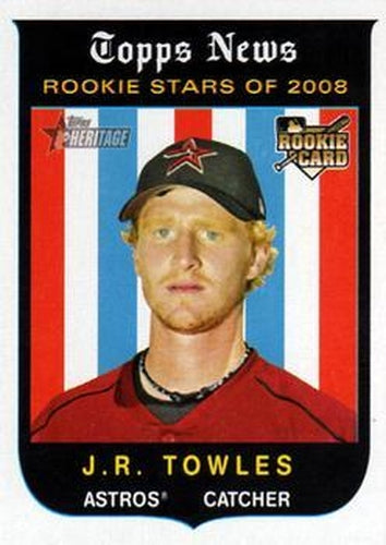 #144 J.R. Towles - Houston Astros - 2008 Topps Heritage Baseball