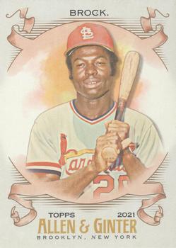 #144 Lou Brock - St. Louis Cardinals - 2021 Topps Allen & Ginter Baseball