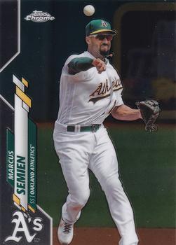 #144 Marcus Semien - Oakland Athletics - 2020 Topps Chrome Baseball