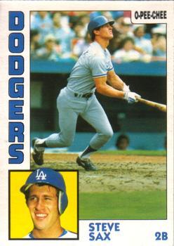 #144 Steve Sax - Los Angeles Dodgers - 1984 O-Pee-Chee Baseball