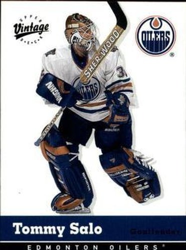 #144 Tommy Salo - Edmonton Oilers - 2000-01 Upper Deck Vintage Hockey