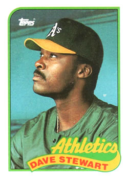 #145 Dave Stewart - Oakland Athletics - 1989 Topps Baseball