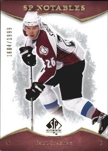 #145 Paul Stastny - Colorado Avalanche - 2007-08 SP Authentic Hockey