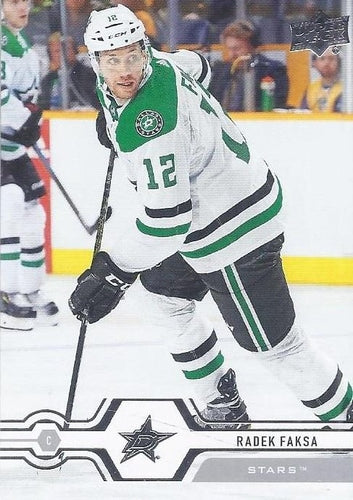 #145 Radek Faksa - Dallas Stars - 2019-20 Upper Deck Hockey