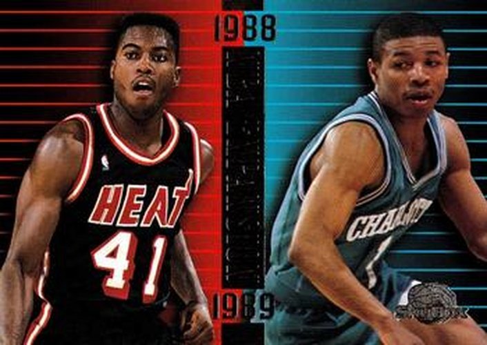 #145 Glen Rice / Muggsy Bogues - Miami Heat / Charlotte Hornets - 1995-96 SkyBox Premium Basketball