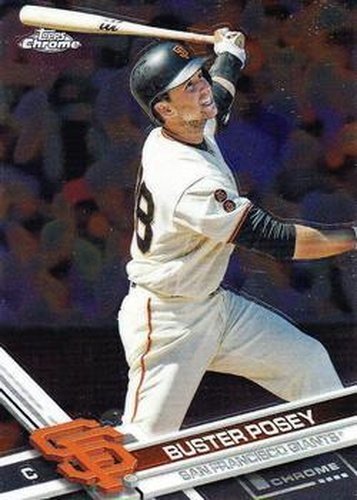 #145 Buster Posey - San Francisco Giants - 2017 Topps Chrome Baseball