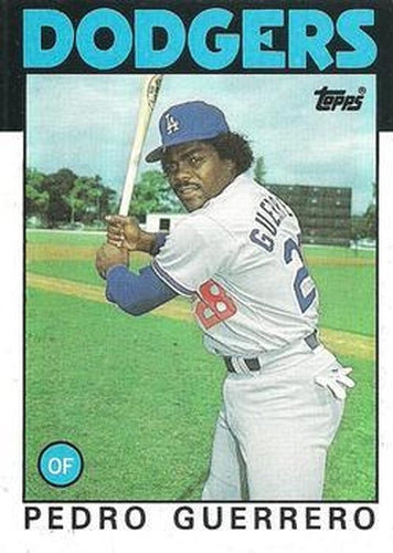 #145 Pedro Guerrero - Los Angeles Dodgers - 1986 Topps Baseball