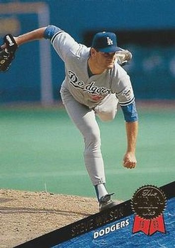 #145 Steve Wilson - Los Angeles Dodgers - 1993 Leaf Baseball