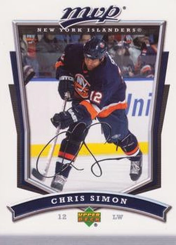 #146 Chris Simon - New York Islanders - 2007-08 Upper Deck MVP Hockey