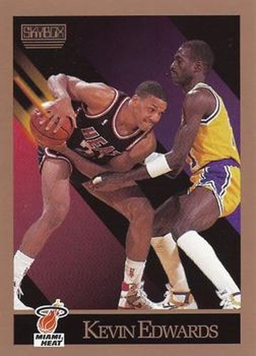 #146 Kevin Edwards - Miami Heat - 1990-91 SkyBox Basketball