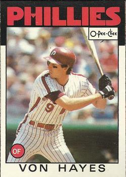 #146 Von Hayes - Philadelphia Phillies - 1986 O-Pee-Chee Baseball