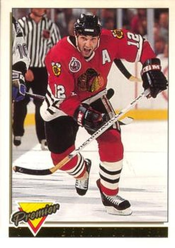 #147 Brent Sutter - Chicago Blackhawks - 1993-94 O-Pee-Chee Premier Hockey - Gold