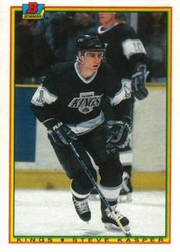 #147 Steve Kasper - Los Angeles Kings - 1990-91 Bowman Hockey