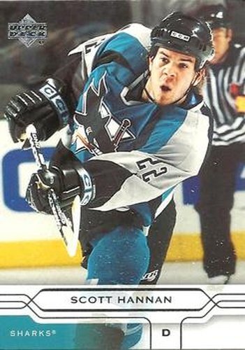 #147 Scott Hannan - San Jose Sharks - 2004-05 Upper Deck Hockey