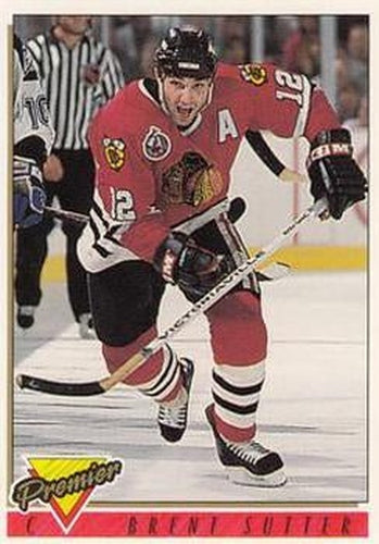 #147 Brent Sutter - Chicago Blackhawks - 1993-94 Topps Premier Hockey