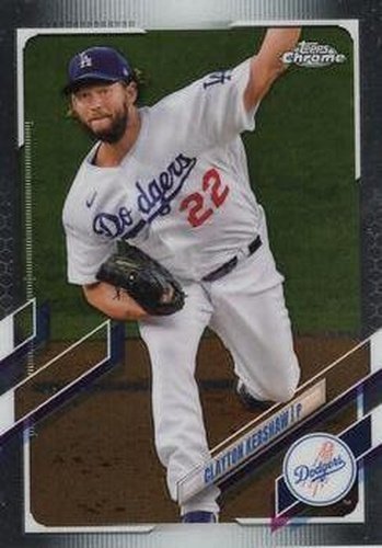 #147 Clayton Kershaw - Los Angeles Dodgers - 2021 Topps Chrome Baseball