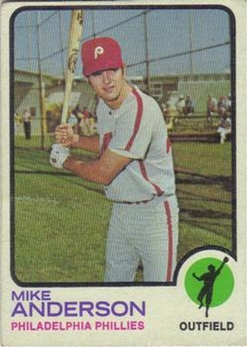 #147 Mike Anderson - Philadelphia Phillies - 1973 Topps Baseball