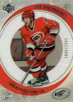 #147 Niklas Nordgren - Carolina Hurricanes - 2005-06 Upper Deck Ice Hockey
