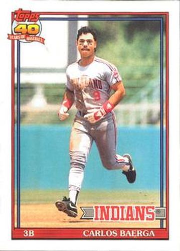#147 Carlos Baerga - Cleveland Indians - 1991 O-Pee-Chee Baseball